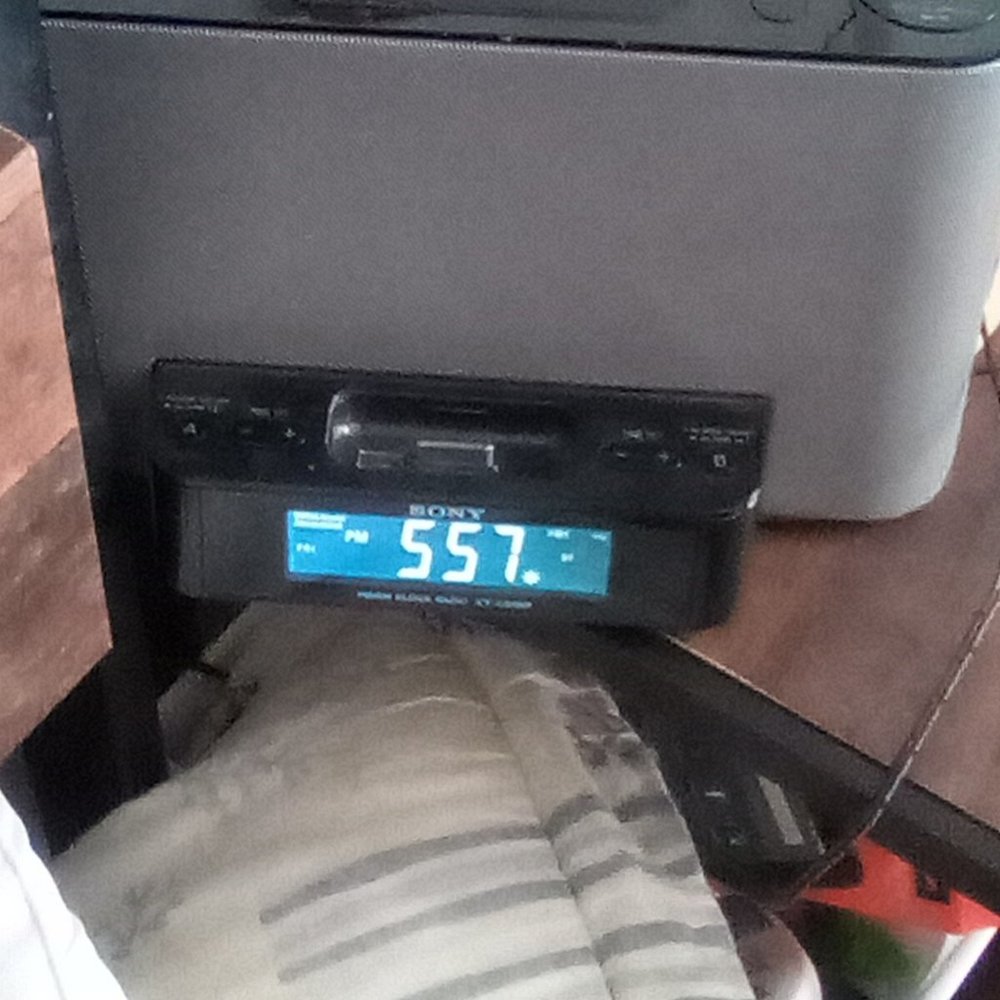 Speaker,radio, and alarm clock all in one